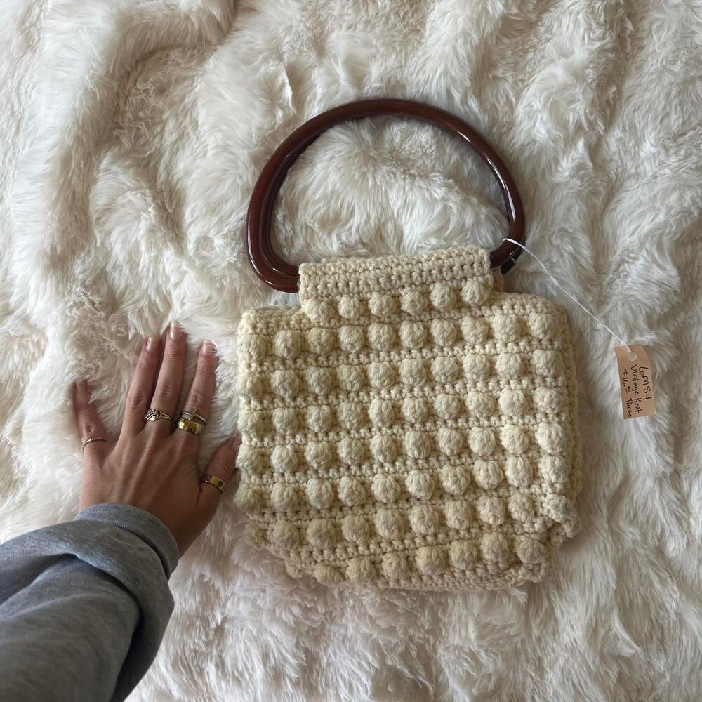 American-vintage Women's Cream and Tan Bag - Picture 2 of 4